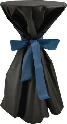 Produktbild von Sensalux Stehtischüberwurf: Schwarz, Schleifenband: Blau