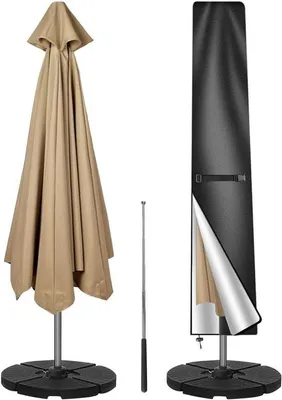 Produktbild von Parasolhülle - Schutz für Parasol bis 300 cm - Wetter- und wasserdicht - 190x50x30 cm, 210D Oxford - UV-beständig