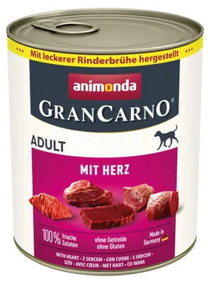 Obrázek produktu pro Animonda GranCarno Adult 800g mokré krmivo pro psy s vepřovým masem a srdíčky