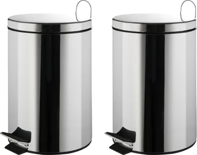 Produktbild von Kosmetikeimer - Edelstahl - mit Kunststoffeinsatz - 3 Liter - 2er Set