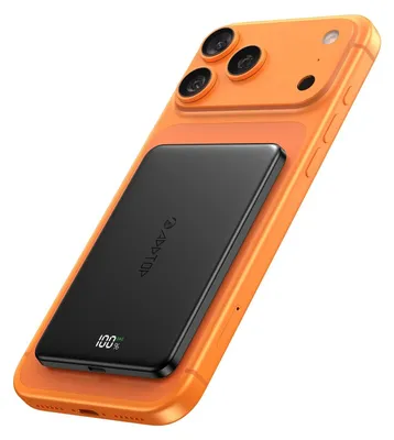 Immagine prodotto di Power bank ultra-sottile ADDTOP da 5000mAh e 20W, con tecnologia magnetica, compatibile con iPhone