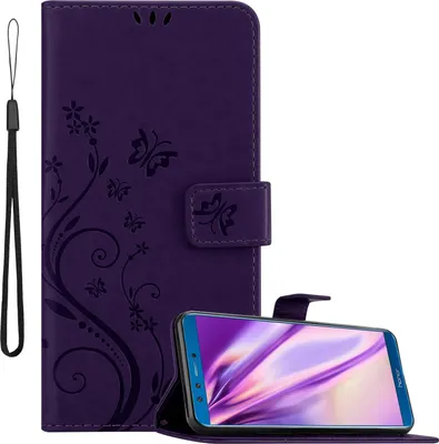 Produktbild von Cadorabo Hülle für Honor 9 LITE Schutz Hülle in Lila Schutzhülle Handy Hülle Etui Case Blumen Flower
