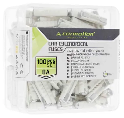 Image de Fusibles cylindriques 8A, 100 pcs