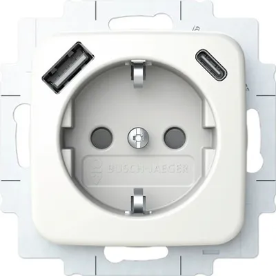 Immagine prodotto di BUSCH JAEGER SCHUKO Steckdose USB-A+C 20 EUCB2USBAC-214 (2CKA002011A6296)