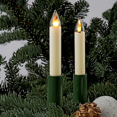 LED-Lichterkette mit Flammeneffekt, 30 Lampen, 20,3 m, warmweiß, Innen