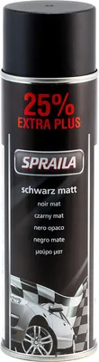 Produktbild von 1 x Auto Lackspray Dose Spraila Schwarz Matt 500ml