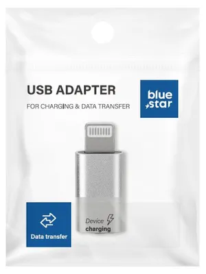 Image de Adaptateur Type C vers Lightning Blue Star - blanc