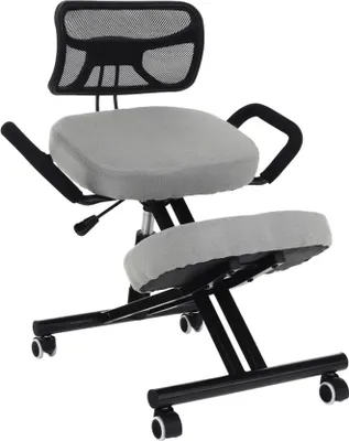 Produktbild von Kondela Ergonomická klekačka na kolečkách Rufus - šedohnědá (taupe) / černá