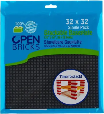Produktbild von Open Bricks Baseplate 32x32 schwarz 0 0 STK