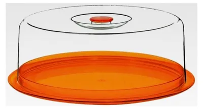 Produktbild von Runder Kuchenbehälter Ø26 cm, 10 cm hoch, farblich sortiert