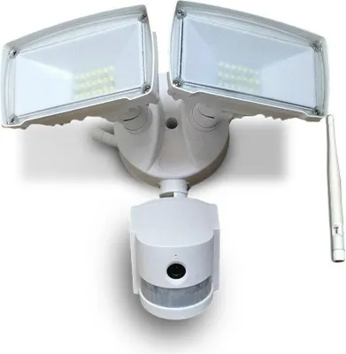 Zdjęcie produktu dla Naświetlacz halogen LED z Kamerą WiFi 18W Czujnik Ruchu Biały V-TAC VT-4818 zimny 600lm
