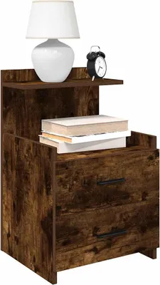 Immagine prodotto di Maison Exclusive - Comodini 2 pezzi con 2 cassetti Rovere affumicato 40x36,5x62 cm