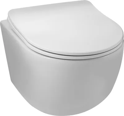 Obrázek produktu pro BALNEO bez oplachového kruhu závěsné WC LUNA tornádové splachování v bílé barvě
