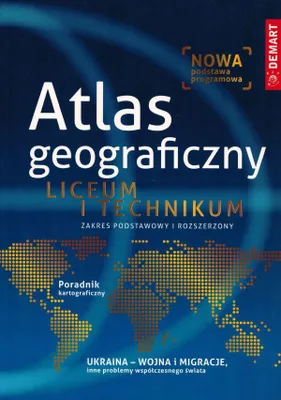 Zdjęcie produktu dla Geographischer Atlas. Grund- und Fortgeschrittenen-Lehrplan. Für Gymnasien und Berufsschulen. Ausgabe 2023/2024. Demart