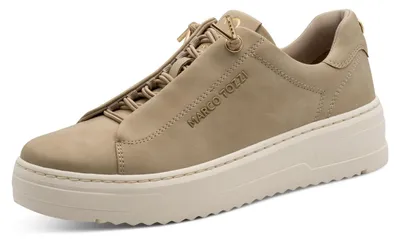 Produktbild von MARCO TOZZI Damen Sneaker flach mit Schnürsenkeln Elegant, Beige (Dune), 38 EU