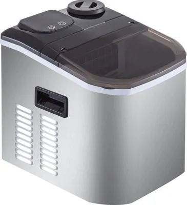Immagine prodotto di Macchina per cubetti di ghiaccio – 250 W – Preparatore di cubetti di ghiaccio con paletta – 24 cubetti di ghiaccio ogni 15 minuti – Funzione autopulente – Portatile – Nero