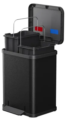 Image de HAILO poubelle tri 6222600 Öko duo Plus M 2 x 9 l noire Soft Close