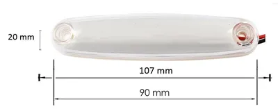 Produktbild von LED-Positionsleuchte/Markierungsleuchte Tokos, weiß, 12V–24V, 107 mm