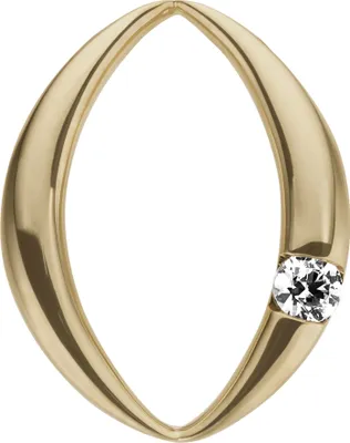 Produktbild von Anhänger oval 585 Gold Gelbgold 1 Diamant Brillant 0,07ct.