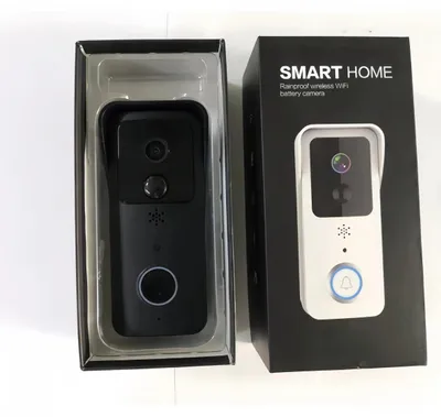Produktbild von WLAN Video-Türklingel - Video-Türsprechanlage - 1080p - Zwei-Wege-Audio - Nachtsicht - Dualband 2,4/5 GHz - 2 mm Einzellinse - 1,3 MP - Schwarz