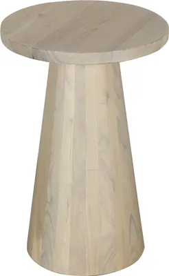 Produktbild von byLIVING Beistelltisch CONE / Massivholz Akazie white wash lackiert / D 35, H 60 cm