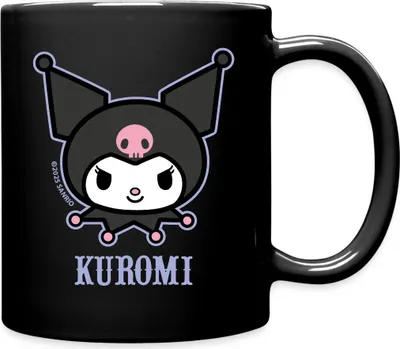 Produktbild von Spreadshirt Kuromi Portrait Tasse Einfarbig, One size, Schwarz