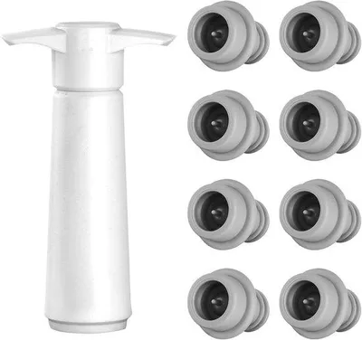 Image de Pompe à bouchon pour bouteille de vin avec 8 bouchons, préserve la fraîcheur du vin, lot de 1