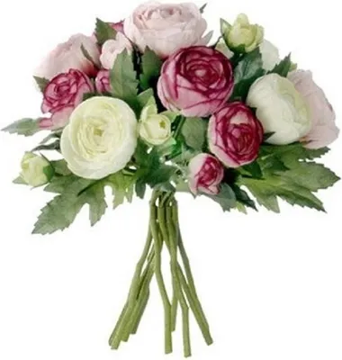 Immagine prodotto di Mica Decorations Bouquet di fiori artificiali Ranunculus - H22 x Ø19 cm - Rosé