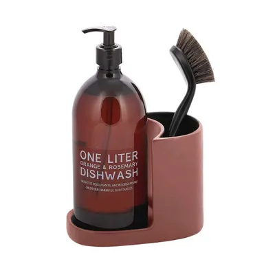 Produktbild von LS-LebenStil Spülbecken Organizer Rosa Waschbecken Küche Spüle Kochlöffelhalter Schwamm Ablage Utensilienhalter Spülbürsten Halter Besteck Korb Bad