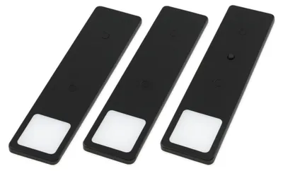 LED-Unterbauleuchte Solid2, 3er Set, 3 W, warmweiß, schwarz
