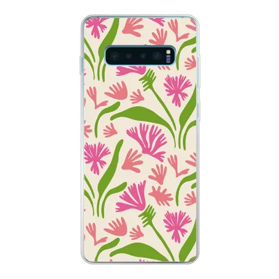 Produktbild von MuchoWow® Handyhülle Schutzhülle Hülle für Samsung Galaxy S10 Lite Blume - Muster - Blatt Silikon Softcase Handy Hülle - Schutz