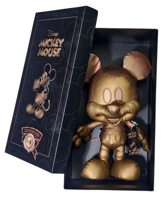 Produktbild von Simba 6315870313 - Disney Bronze Mickey Mouse, Sammler Plüschtier in Geschenkbox, Nr. 4 der Kollektion von 12, Amazon Exclusiv, 35cm Plüschfigur, Sammlerstück, ab den ersten Lebensmonaten geeignet