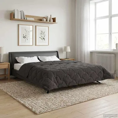Produktbild von Winterbettdecke Gepolstert Anthrazit 200 x 220 cm - Bettdecken DE1062