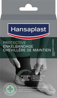 Immagine prodotto di Hansaplast Fascia protettiva per la caviglia - Supporto per la caviglia - Tutore per la caviglia - Regolabile - Nero