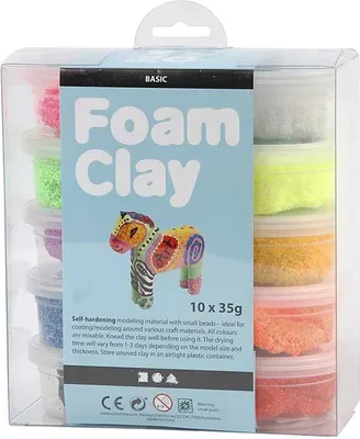 Produktbild von Foam Clay Foam Clay¬Æ, Verschiedene Farben, 35 gr, 10 Box