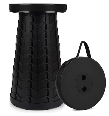 Produktbild von Klapphocker Faltbarer Hocker Teleskophocker - Höhenverstellbar 6,5 bis 45 cm - Tragbar - Belastbar bis 180 kg