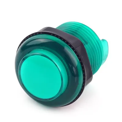 Produktbild von Arcade Button, 30mm, beleuchtet (LED 5V DC), transparent - Farbe: grün