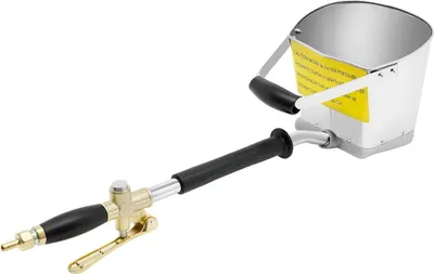 Produktbild von Mörtelspritze - Putzpistole mit 4 Löchern - Volumen 3,5 L - Gleichmäßiger Sprühstrahl - Kraftsparend - Für Bau & Renovierung - Silber