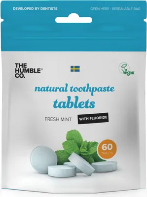 Produktbild von The Humble Co. Zahnpasta in Fluoridtabletten 60 Einheiten