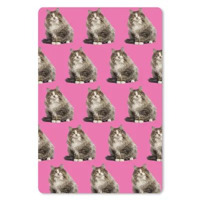 Produktbild von MuchoWow® Mauspad Mousepad Katze - Muster - Braun 40x60 cm - Mousepads - Maus Mat - Pad - Mausunterlage - Schreibtisch Accesoire