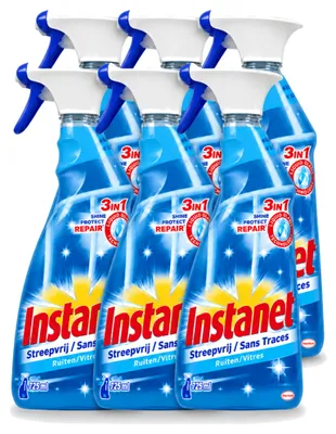 Produktbild von 6 x Instanet Glasreiniger - 3-in-1 Spray - 725 ml - Vorteilspackung - 6 Stücke
