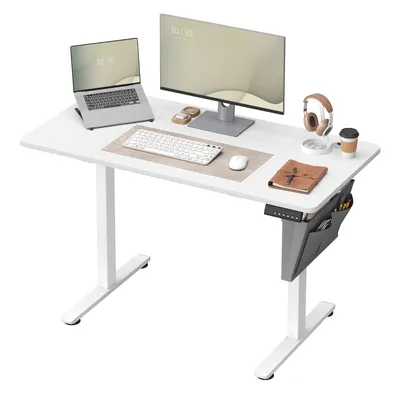 Obrázek produktu pro SONGMICS Výškově nastavitelný stůl elektrický 120 cm 4 výšky bílý