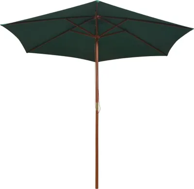 Produktbild von vidaXL Sonnenschirm 270x270 cm Holzmast Grün