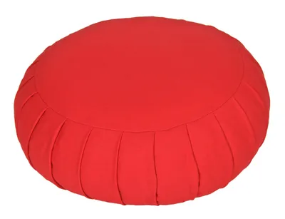 Produktbild von yogabox Meditationskissen / Yogakissen Zafu BASIC mit ZIP - rot 31 x 31 x 15 cm  Buchweizenschalen