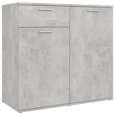Image de Buffet gris béton 80x36x75 cm bois d'ingénierie