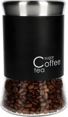 Produktbild von KADAX Küchenaufbewahrung, Glasbehälter "Alset", Kaffeebehälter, 1.1L, schwarzer Spender