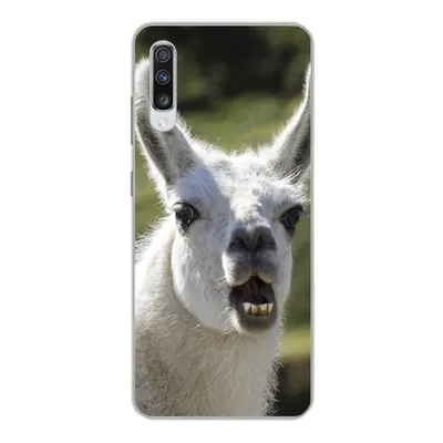 Produktbild von MuchoWow® Handyhülle Schutzhülle Hülle für Samsung Galaxy A70 Lama - Lustig - Kinder - Jungen - Mädchen - Kinder Silikon Softcase Handy Hülle - Schutzhaube