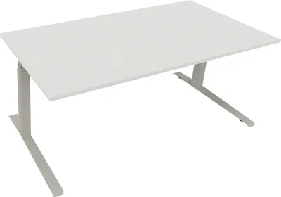 Produktbild von Sitz-/Stehtisch Kufe Doppels. Quad. B1800xT900xH645-1275 si/Weiß