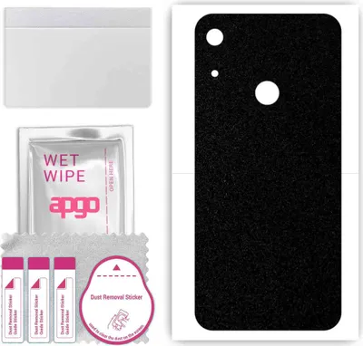 Produktbild von apgo Rückseite Schutzfolie, Skin, kompatibel mit Huawei Y6S, Hinten Displayschutzfolie aus Vinylfolie, kratzfest, einfache Montage - Mattschwarz