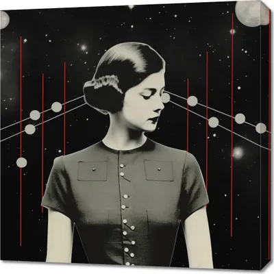 Produktbild von Bild 70x70cm Planeten und Monde